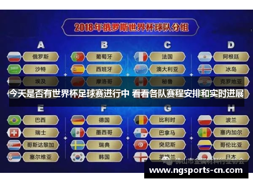 今天是否有世界杯足球赛进行中 看看各队赛程安排和实时进展